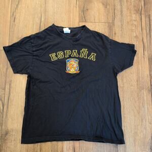 VTG Espana Adult Large Shirt Embroidered‎ Spain Emblem Football Federation